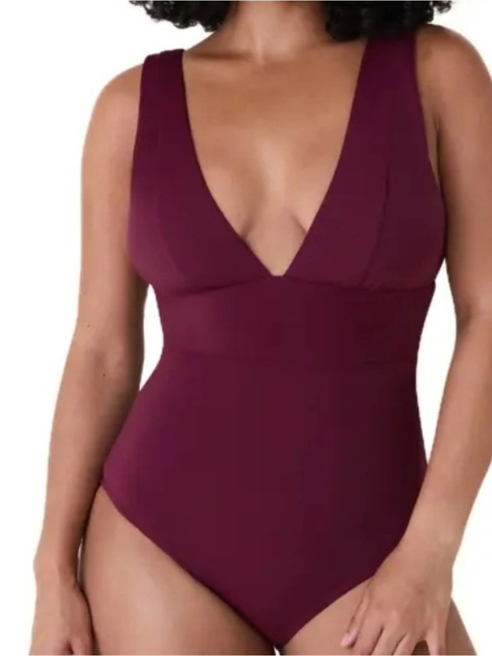 Andie Swim NWT Mykonos One Piece Swimsuit Plum Burgundy Size XL